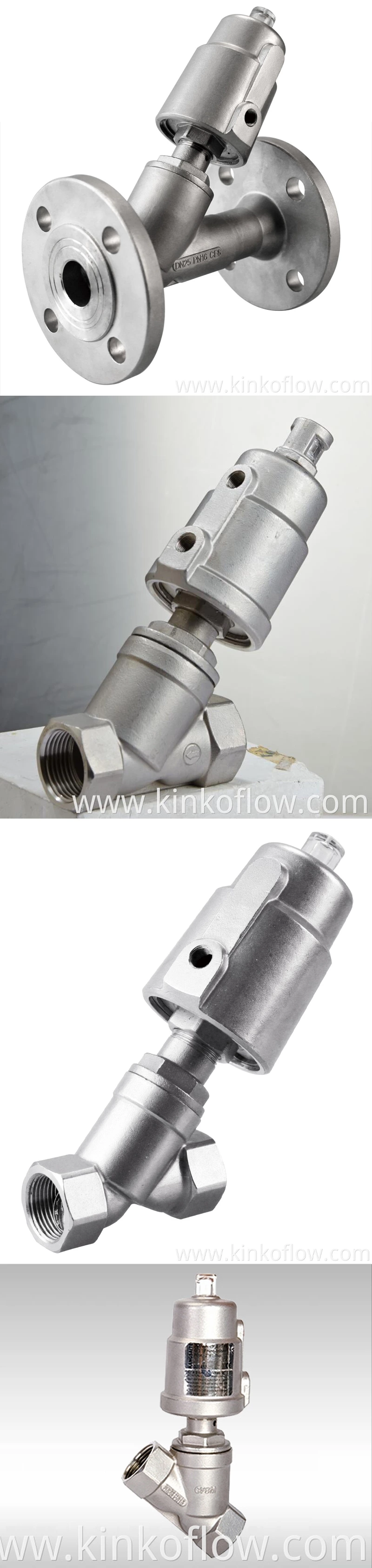 Piston Tipi Pnömatik Açılı Oturma Valfi