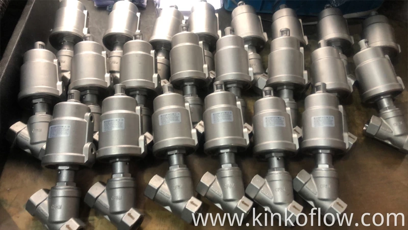Piston Tipi Pnömatik Açılı Oturma Valfi